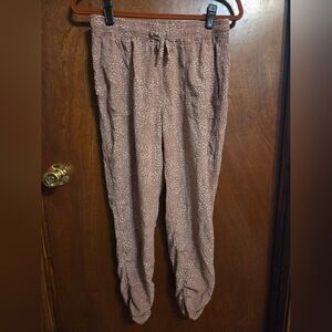 Thread & Supply Taupe Patterned Joggers